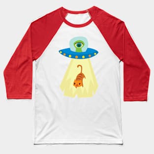 UFO cat abduction Baseball T-Shirt